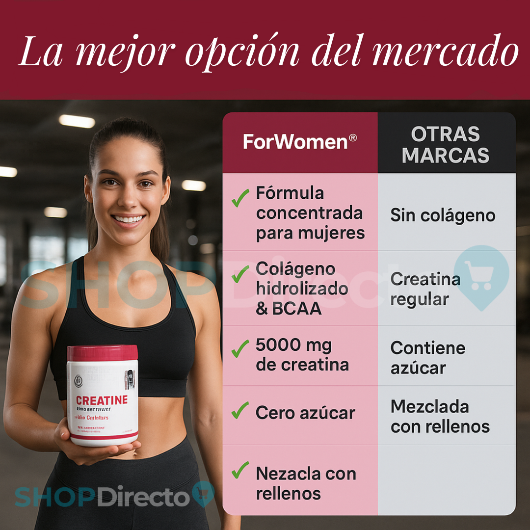 Creatina Monohidratada con colágeno ForWomen®
